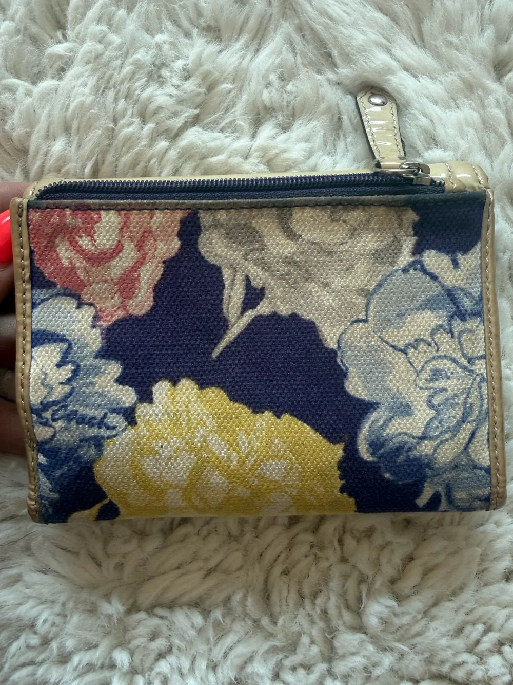 RARE Coach Floral Compact tri fold Wallet